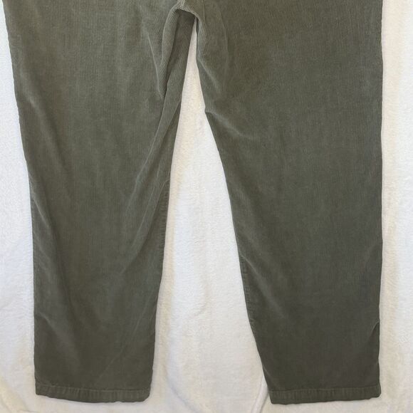Haggar Men's Straight Fit Stretch Green Corduroy Chino Pants 40 x 32 Adj waist - Picture 13 of 16